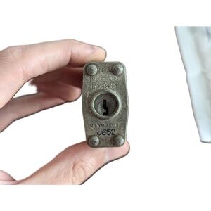 Vintage Master Lock‎ Co Padlock No 3 With Key Milwaukee Wis. USA #0852 WORKING